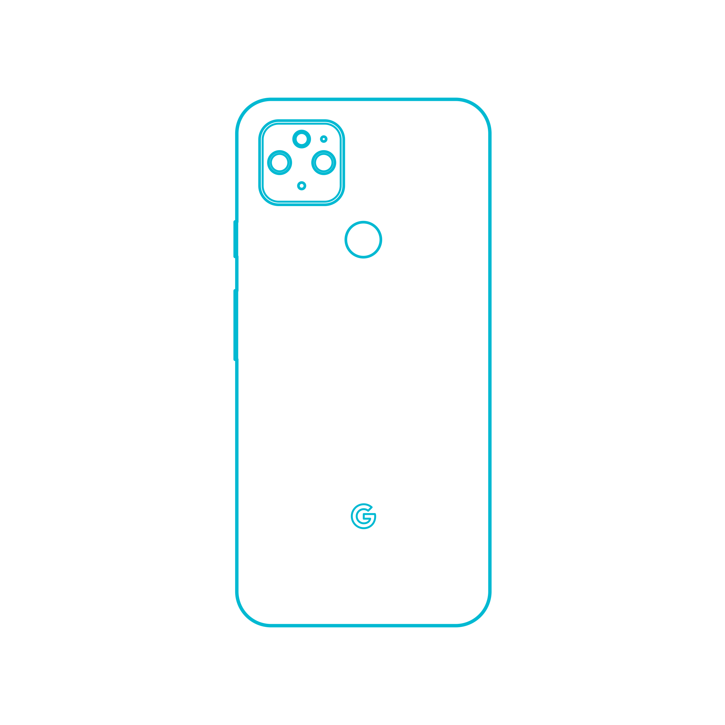 Digital Google Pixel Products Google Pixel 4A 5G Clean Outline Svg Vector Free Vectors
